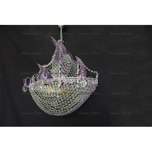 Люстра Корвет фиолетовый в Саратове Гусь Хрустальный