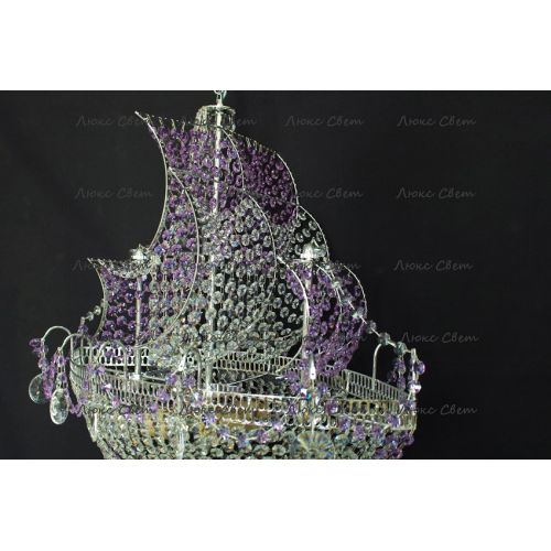 Люстра Корвет фиолетовый в Саратове Гусь Хрустальный