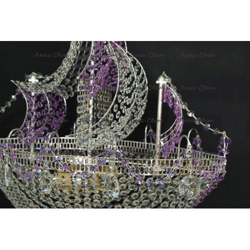 Люстра Корвет фиолетовый в Саратове Гусь Хрустальный