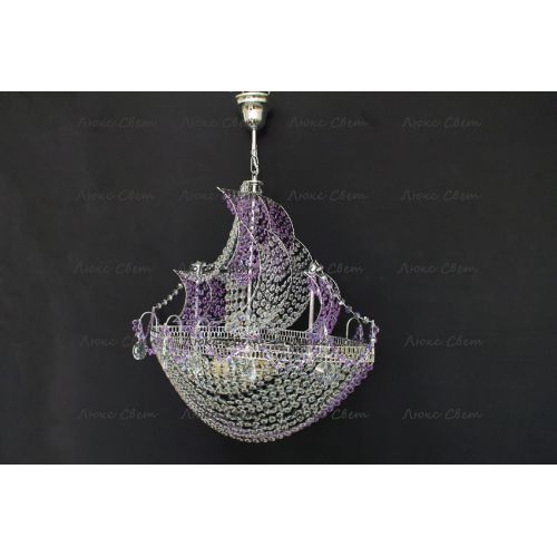 Люстра Корвет фиолетовый в Саратове Гусь Хрустальный