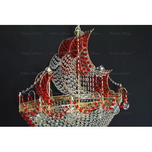 Люстра Корвет красный в Саратове Гусь Хрустальный