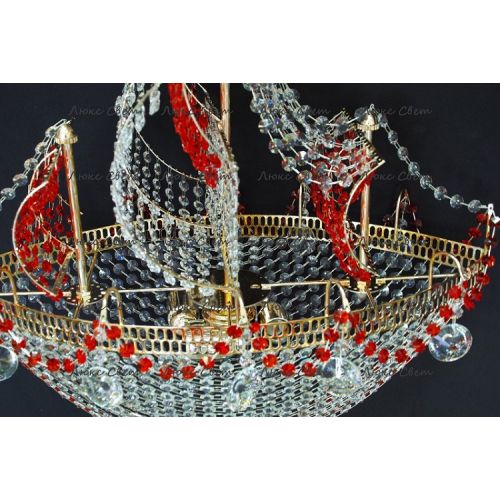 Люстра Корвет красный в Саратове Гусь Хрустальный
