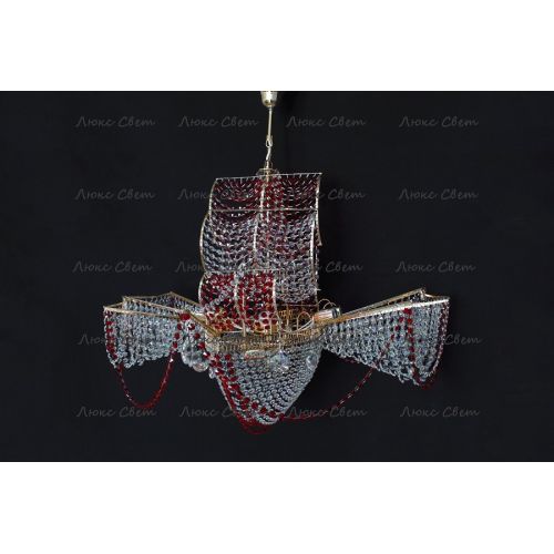 Люстра Летучий Голландец красный в Саратове Гусь Хрустальный