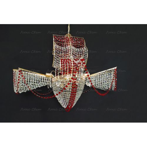 Люстра Летучий Голландец красный в Саратове Гусь Хрустальный