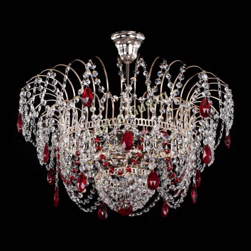 Люстра Агата № 2 - 4 лампы Красная в Саратове Гусь Хрустальный