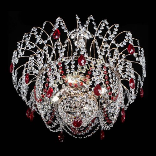 Люстра Агата № 2 - 4 лампы Красная в Саратове Гусь Хрустальный