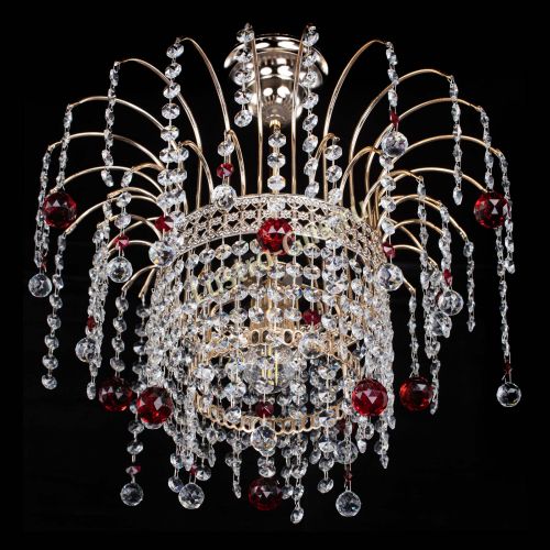 Люстра Агата Венеция №1 красная в Саратове Гусь Хрустальный