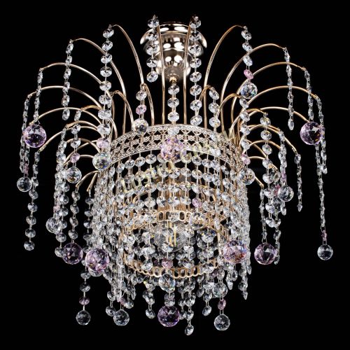 Люстра Агата Венеция №1 розовая в Саратове Гусь Хрустальный
