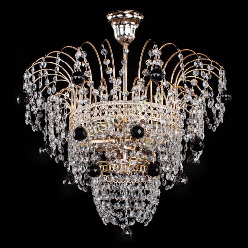 Люстра Агата Венеция №2 - 3 лампы черная в Саратове Гусь Хрустальный