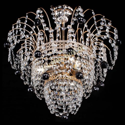 Люстра Агата Венеция №2 - 3 лампы черная в Саратове Гусь Хрустальный