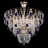 Люстра Агата Венеция №2 - 3 лампы синяя в Саратове