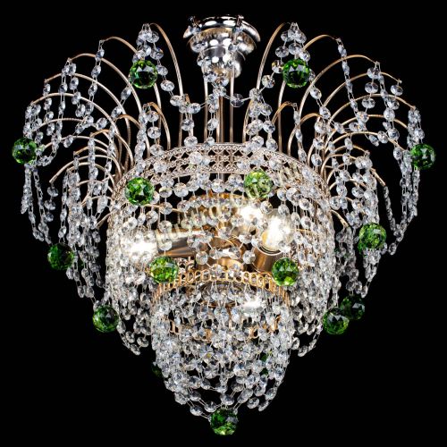 Люстра Агата Венеция №2 - 3 лампы зеленая в Саратове Гусь Хрустальный