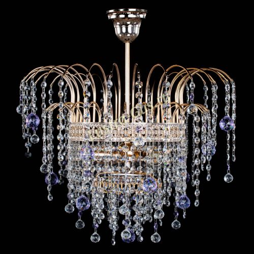 Люстра Агата Венеция №3 фиолетовая в Саратове Гусь Хрустальный