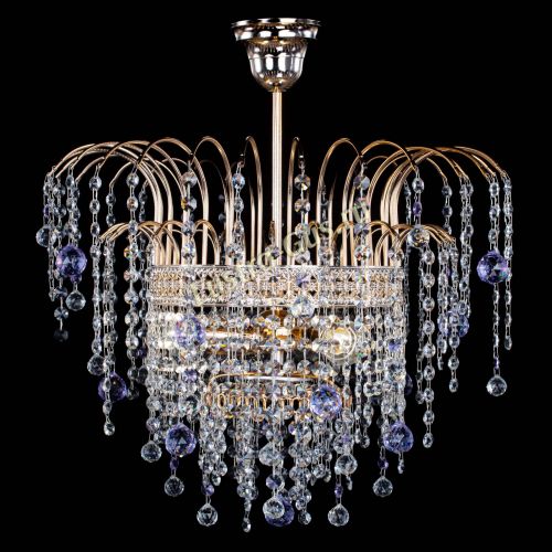 Люстра Агата Венеция №3 фиолетовая в Саратове Гусь Хрустальный
