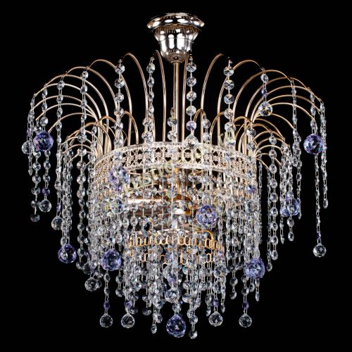 Люстра Агата Венеция №3 фиолетовая в Саратове Гусь Хрустальный