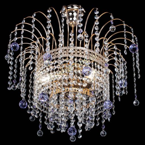 Люстра Агата Венеция №3 фиолетовая в Саратове Гусь Хрустальный