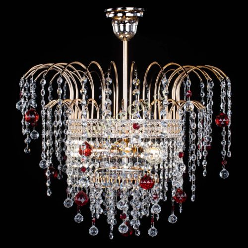 Люстра Агата Венеция №3 красная в Саратове Гусь Хрустальный
