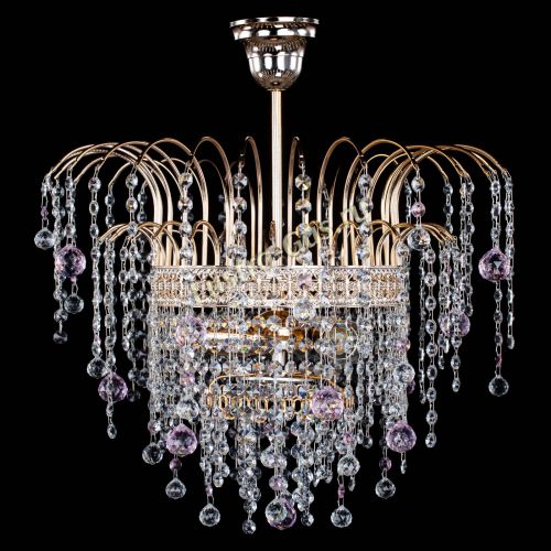 Люстра Агата Венеция №3 розовая в Саратове Гусь Хрустальный