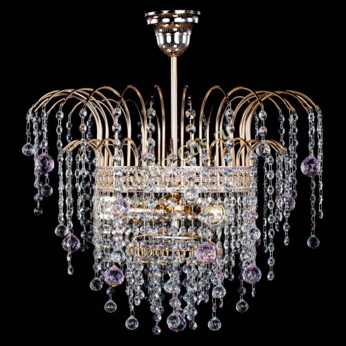 Люстра Агата Венеция №3 розовая в Саратове Гусь Хрустальный