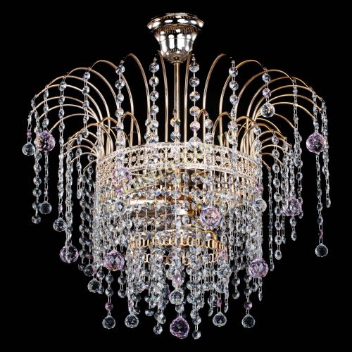 Люстра Агата Венеция №3 розовая в Саратове Гусь Хрустальный