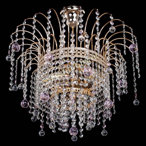 Люстра Агата Венеция №3 розовая в Саратове Гусь Хрустальный