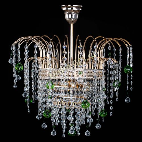 Люстра Агата Венеция №3 зеленая в Саратове Гусь Хрустальный