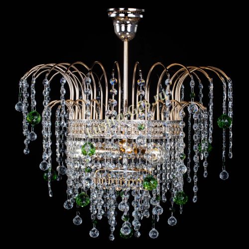 Люстра Агата Венеция №3 зеленая в Саратове Гусь Хрустальный