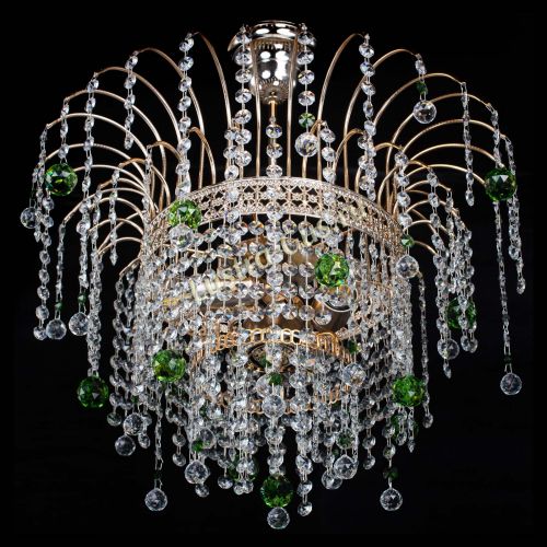 Люстра Агата Венеция №3 зеленая в Саратове Гусь Хрустальный