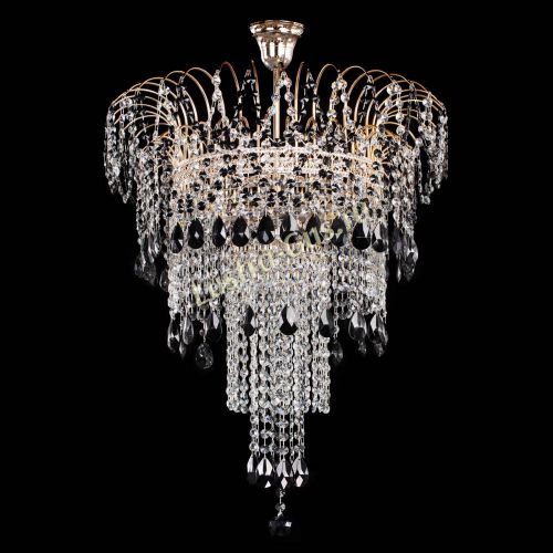 Люстра Агата Венеция №4 длинная Черная в Саратове Гусь Хрустальный