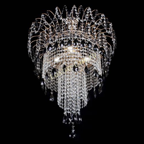 Люстра Агата Венеция №4 длинная Черная в Саратове Гусь Хрустальный