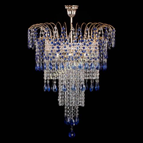 Люстра Агата Венеция №4 длинная Синяя в Саратове Гусь Хрустальный