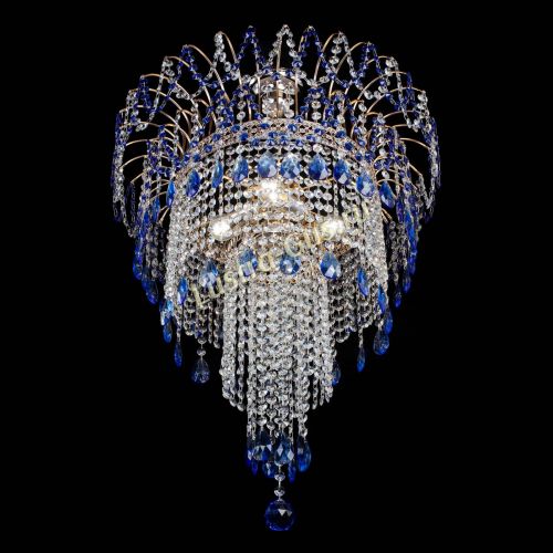 Люстра Агата Венеция №4 длинная Синяя в Саратове Гусь Хрустальный