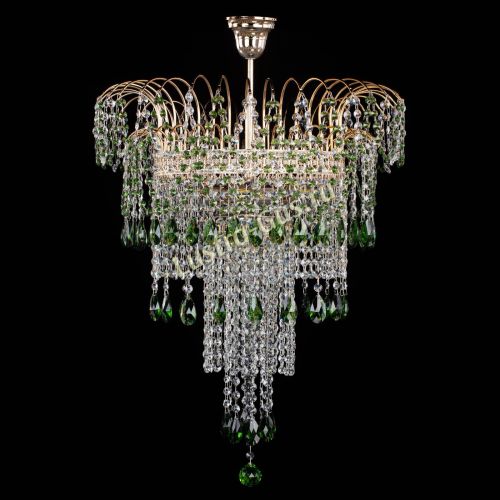 Люстра Агата Венеция №4 длинная Зеленая в Саратове Гусь Хрустальный