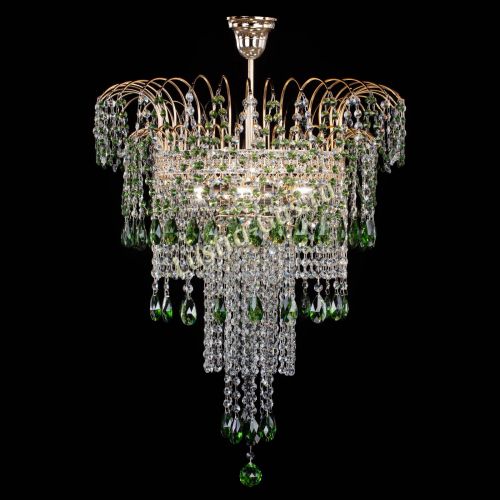 Люстра Агата Венеция №4 длинная Зеленая в Саратове Гусь Хрустальный