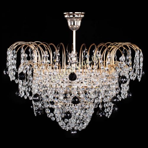 Люстра Агата Венеция №4 шар черная в Саратове Гусь Хрустальный