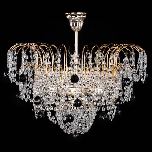 Люстра Агата Венеция №4 шар черная в Саратове Гусь Хрустальный