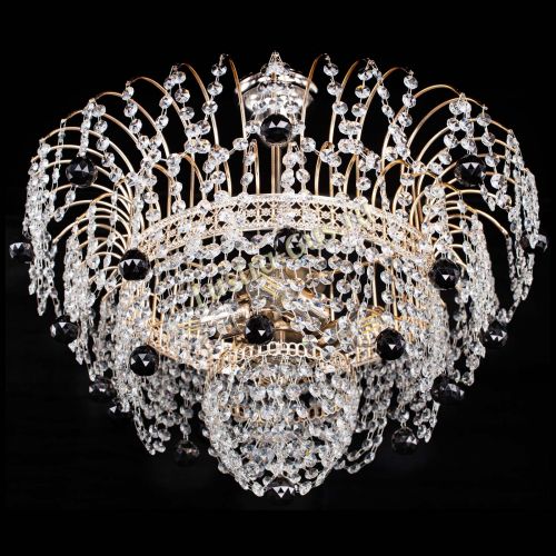 Люстра Агата Венеция №4 шар черная в Саратове Гусь Хрустальный