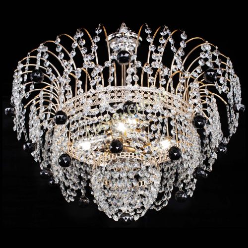 Люстра Агата Венеция №4 шар черная в Саратове Гусь Хрустальный