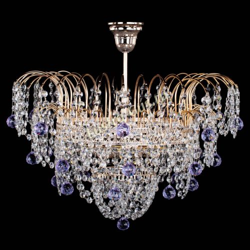 Люстра Агата Венеция №4 шар фиолетовая в Саратове Гусь Хрустальный