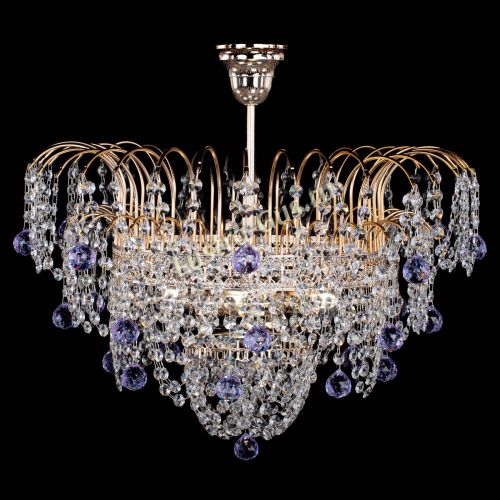 Люстра Агата Венеция №4 шар фиолетовая в Саратове Гусь Хрустальный