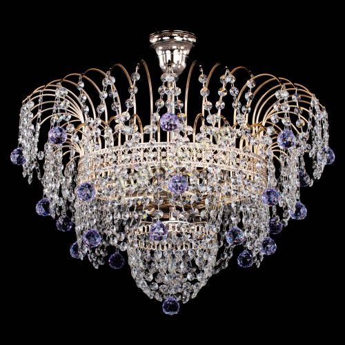 Люстра Агата Венеция №4 шар фиолетовая в Саратове Гусь Хрустальный