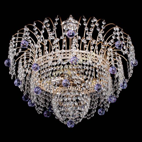 Люстра Агата Венеция №4 шар фиолетовая в Саратове Гусь Хрустальный
