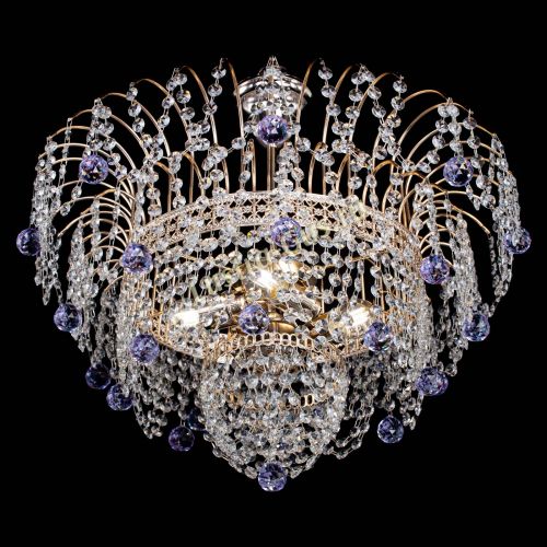 Люстра Агата Венеция №4 шар фиолетовая в Саратове Гусь Хрустальный