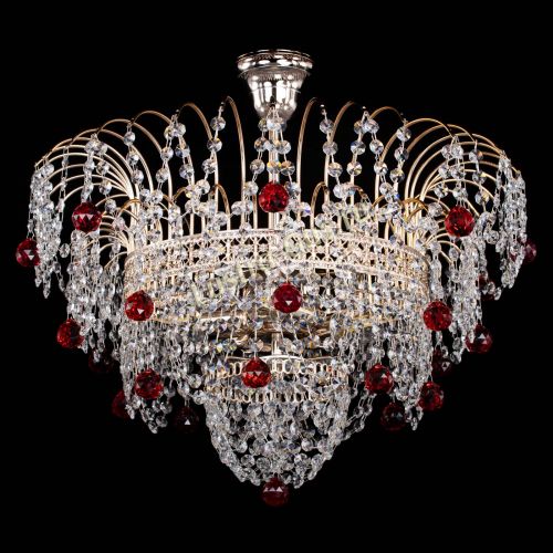 Люстра Агата Венеция №4 шар красная в Саратове Гусь Хрустальный