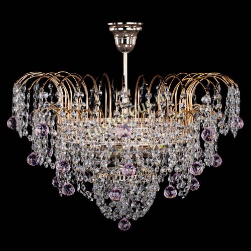 Люстра Агата Венеция №4 шар розовая в Саратове Гусь Хрустальный