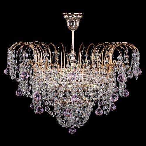 Люстра Агата Венеция №4 шар розовая в Саратове Гусь Хрустальный