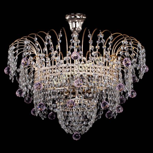 Люстра Агата Венеция №4 шар розовая в Саратове Гусь Хрустальный