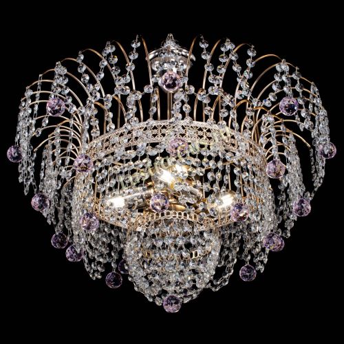 Люстра Агата Венеция №4 шар розовая в Саратове Гусь Хрустальный