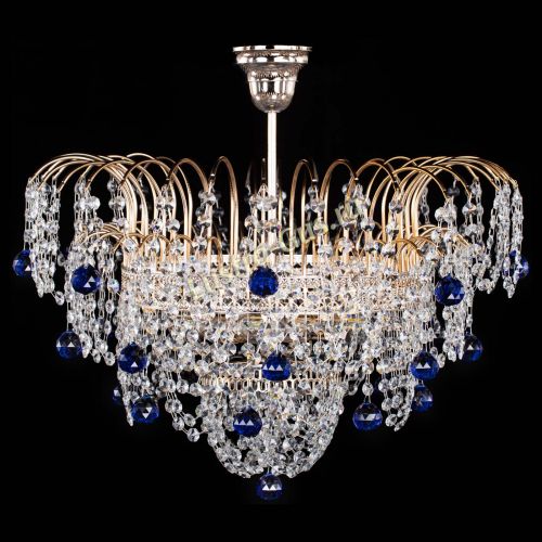 Люстра Агата Венеция №4 шар синяя в Саратове Гусь Хрустальный