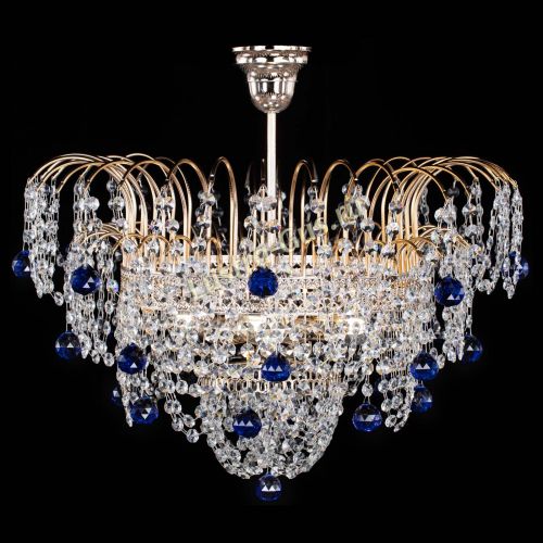 Люстра Агата Венеция №4 шар синяя в Саратове Гусь Хрустальный